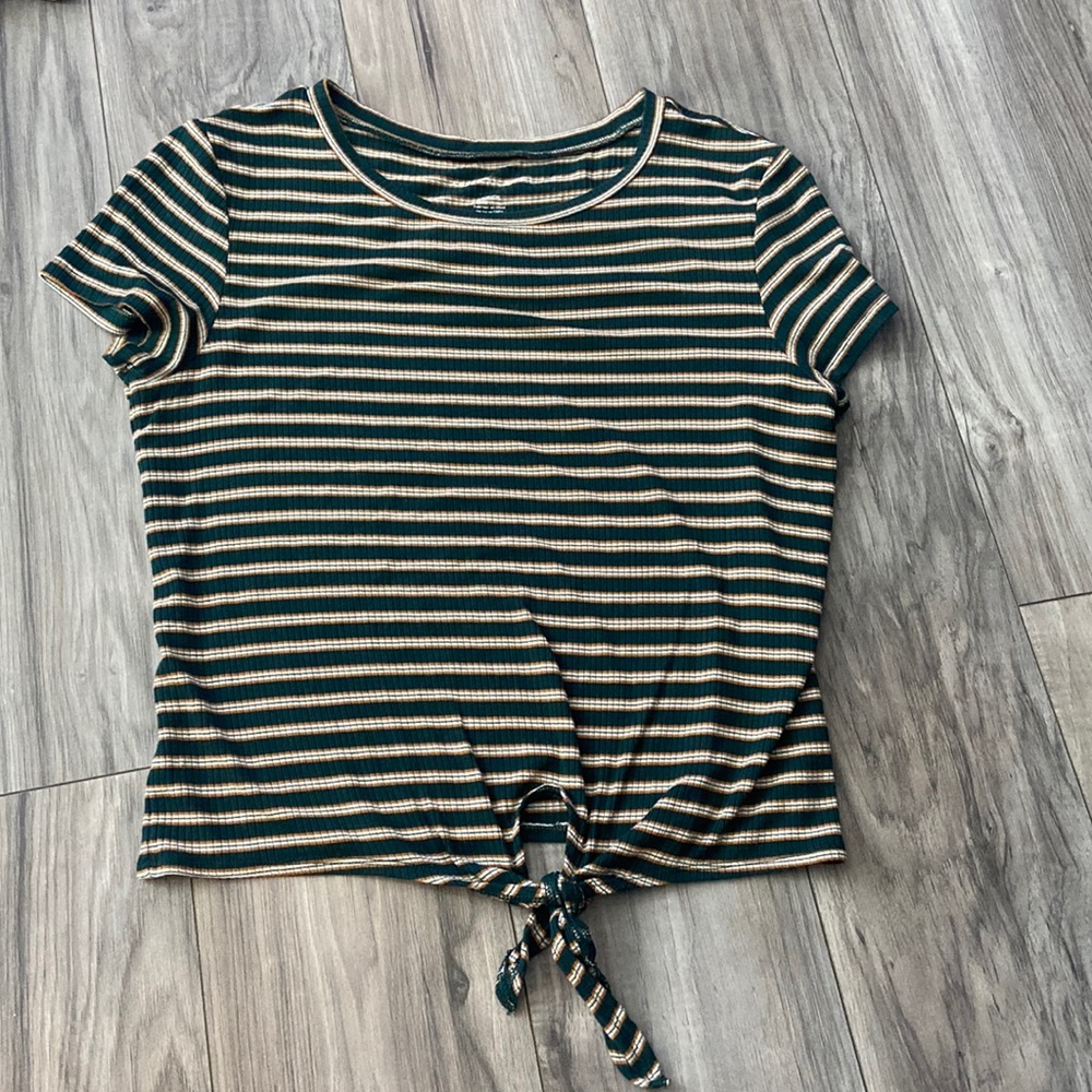 Womens American Eagle tie cropped t-shirt size small